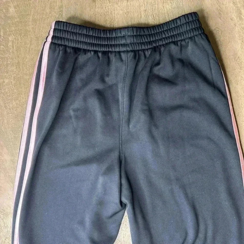 Adidas joggers, black with pink stripes, Large, NWT - Picture 6 of 7